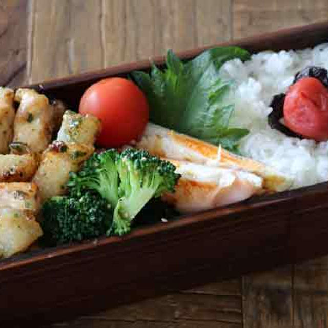 ホクホク激うま！長芋と鶏むね肉ののりバター醤油炒め弁当