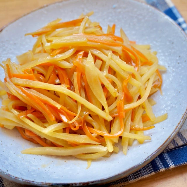 お弁当にオススメ♡じゃがいもと人参のきんぴらー作り置き✻副菜