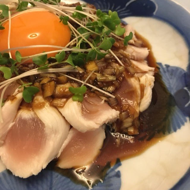 鶏ささみのたたき。