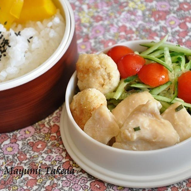 冷凍おかずが便利☆作りおきを詰めただけのお弁当《節約＊簡単》