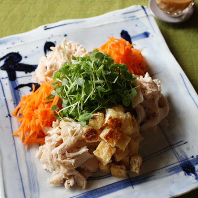 ご馳走サラダ棒棒鶏 さっぱり味噌ダレで♪