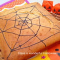 プリンで作るよ♪蜘蛛の巣ケーキ