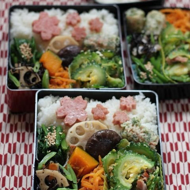花見弁当　☆　冷蔵庫一掃 * 天ぷら定食♪