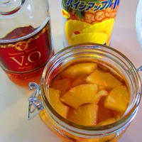 缶詰パインのフルーツブランデー♪