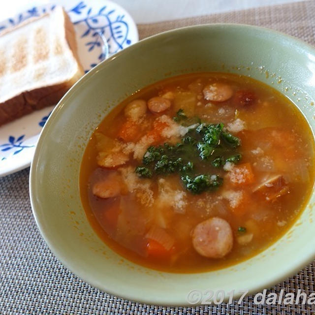 【レシピ】 塩麹ミネストローネ 元気が出るトマト味の万能スープ