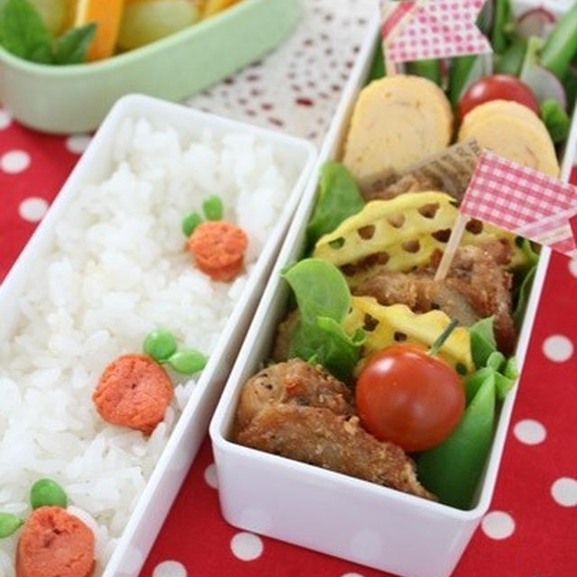 女子中学生弁当＊焼き明太デコ