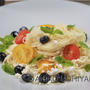 ブルーベリーとプチトマトの冷製パスタ