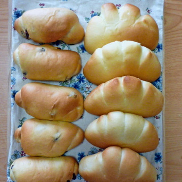 クリームパンとレーズンパン