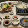 湯豆腐とふぐ刺しの夜ごはん