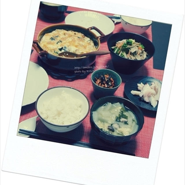 長いもの柚子胡椒グラタンで晩ごはん
