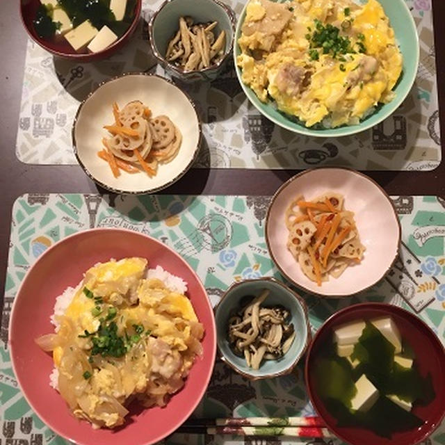 【夕食メニュー】忘年会シーズンに、優しい親子丼！！