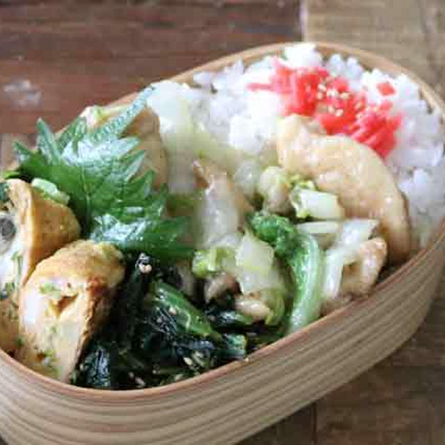 体が温まる生姜を使ったおかず！白菜と鶏もも肉のジンジャー炒め弁当