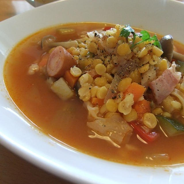 野菜とお豆のスープ