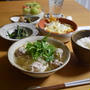 【鶏肉と水菜の温麺】#寒い日に食べたい麺#試合前#夜食　…遠征前の朝ごはん、お弁当、晩ごはん