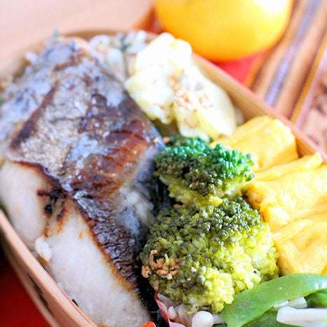 毎日お魚を食べる理由！塩麹サワラが大きい　夫のお弁当