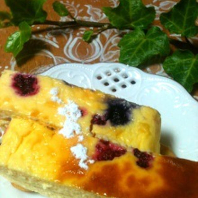 ベリーチーズケーキとバナナジェラード