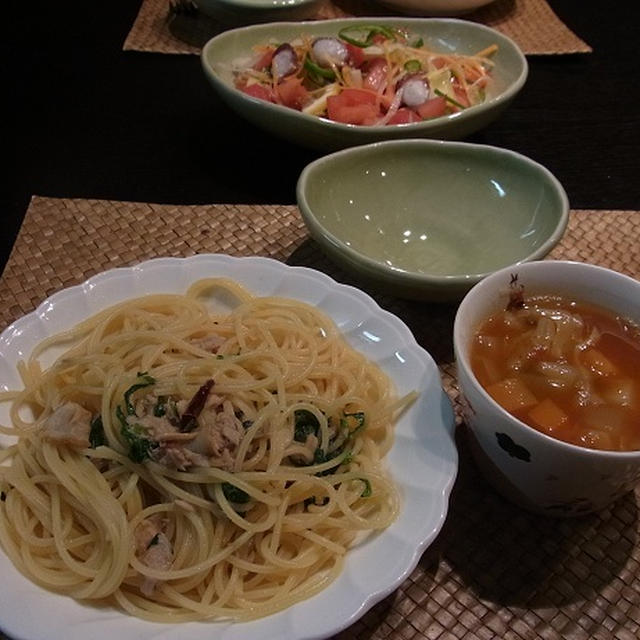 今夜の晩ご飯＆タコのマリネ♪のレシピ