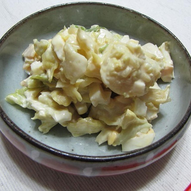 キャベツのサラダ　と　焼き魚