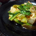 豆腐とチンゲン菜のオイスター炒め