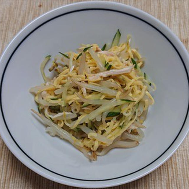 鶏肉ともやし他の中華風和えもの