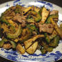 今日の一皿《竹の子とゴーヤと三枚肉の豆豉炒め》 Stir fried bamboo shoots,bitter gourd,pork belly with fermented black beans