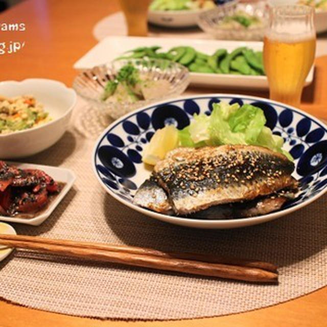 『鰯の蒲焼き』とストウブで『小さいおかず』の献立。