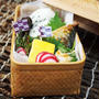 鯖の干物・三つ葉とうす揚げのジュレ和え&おやつ♪