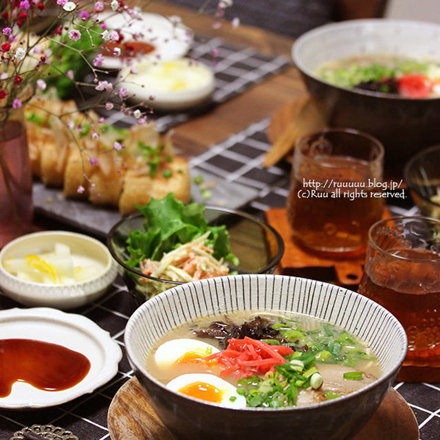 【献立】熊本ラーメン。～捻挫って意外と痛いもんですな～