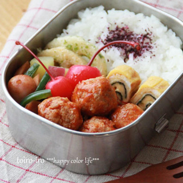 ミートボールケチャップのお弁当