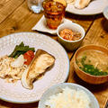 お魚でワンプレート晩ご飯/【レシピ】豚汁風とピーマンの焼肉のたれ和え