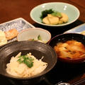 レシピ付き献立　たけのこご飯・鯛のの香りソース・若竹煮・山菜の天ぷら・生しいたけときゅうりの合い混ぜ・お味噌汁