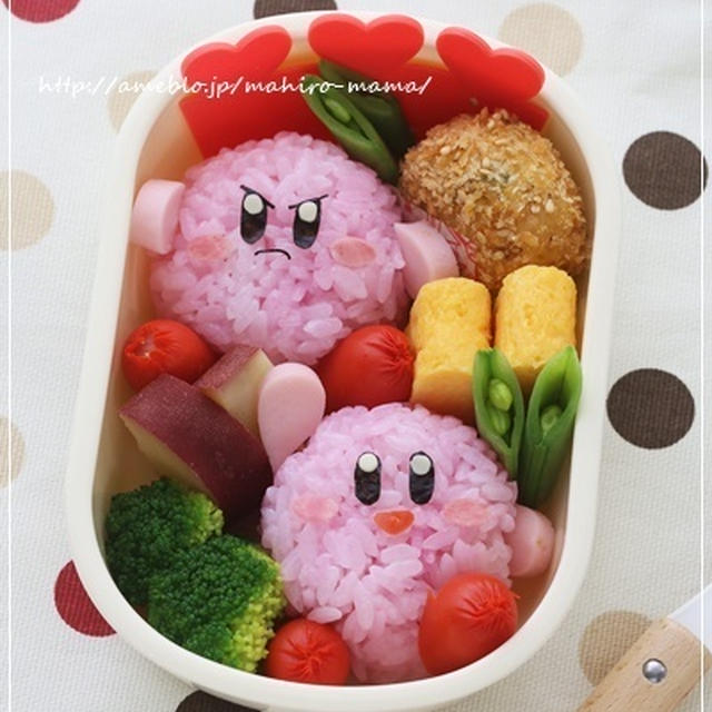 星のカービィ キャラ弁 By Momoさん レシピブログ 料理ブログのレシピ満載