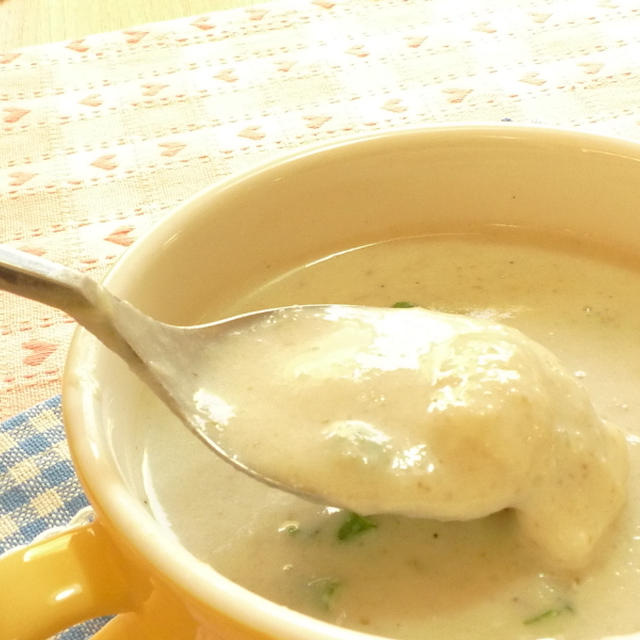 もち入りゴボウポタージュ
