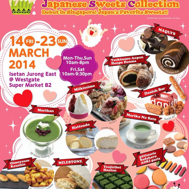 [Event update] Japanese Sweets Collection at Isetan Jurong East 14 to 23 March 2014 日本の人気スイーツ大集合