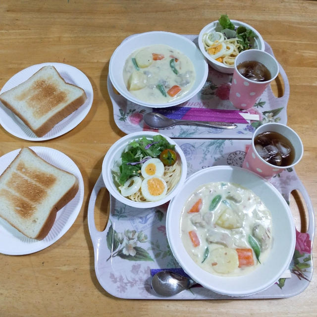 コロナーな娘に作った普通食ぽいごはん。