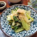 簡単☆副菜に♬小松菜とたくあんの炒め物