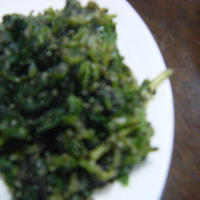 健康法師の　三つ葉と大根葉の海苔の佃煮和え