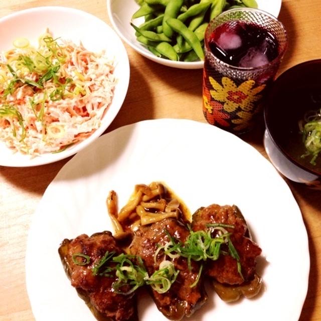 ピーマンの肉詰め