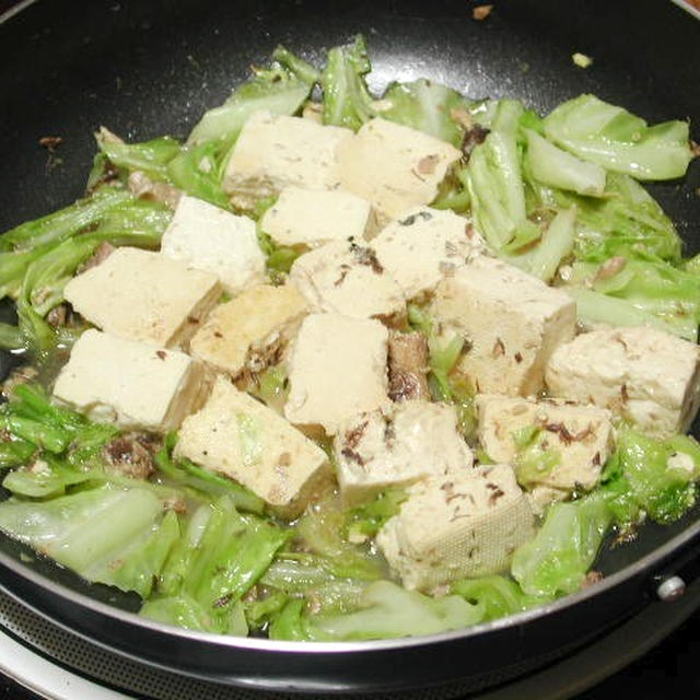豆腐とキャベツのさば煮