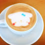 可愛いカフェのデザインカプチーノ。。。
