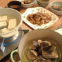 サワラ照り焼き、レンコン豚肉炒め、蛤酒蒸し、湯どうふ、わかめ味噌汁