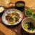 牛肉の野菜炒めなど和の晩ご飯　と　イチゴ型のミニトマト♪