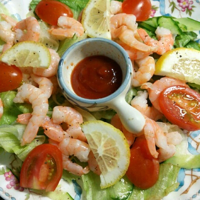 ゆでえびケチャップとえびを食べるＳＳ５０１