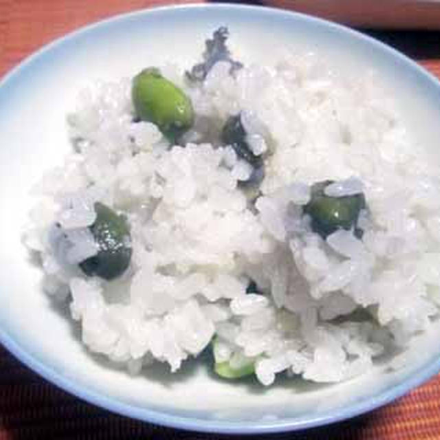 浅漬けのもとde黒枝豆ご飯と山芋揚げ