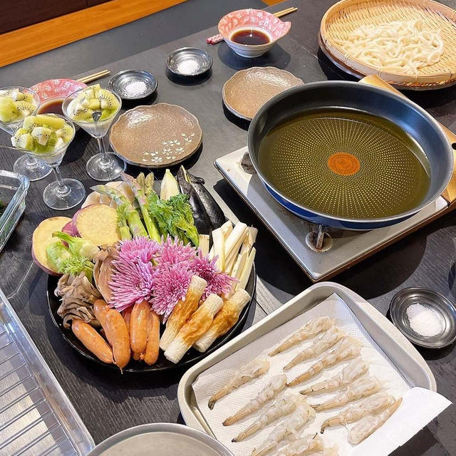 準備10分の春野菜の天ぷらです！！