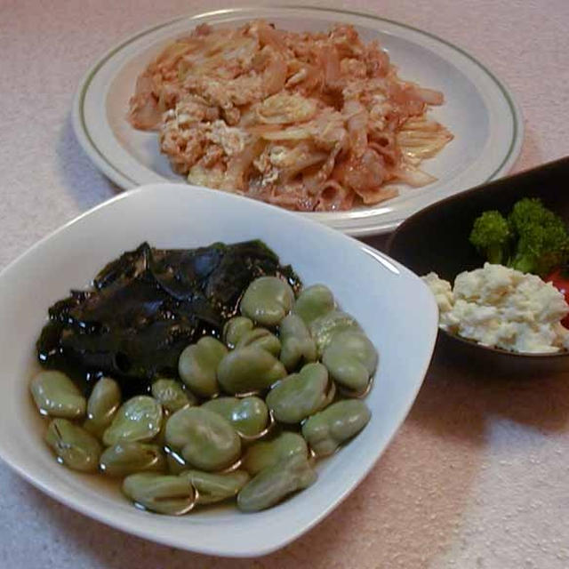 空豆と若布のさっと煮