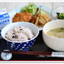 お弁当おかずの残りで朝ごはん