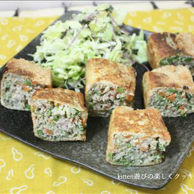 レシピ掲載ありがとうございます！カリカリ油揚げde野菜たっぷりメンチカツ