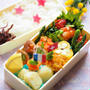女子大生のためのお弁当　春色おかず　アスパラと人参の肉巻きなど