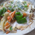 残り野菜炒めで玉子とじ